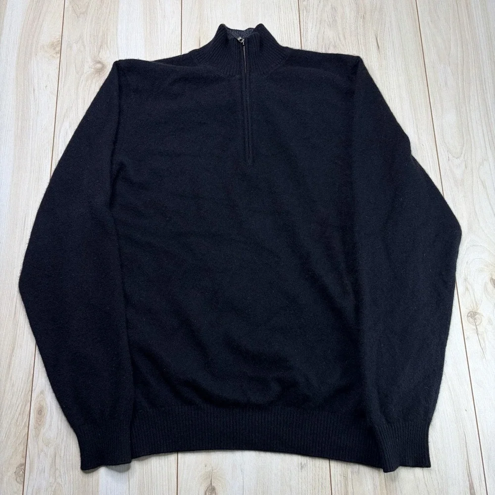 John W. Nordstrom Cashmere 1/4 Zip Knit Sweater Mens Sz Medium Lot Of 2